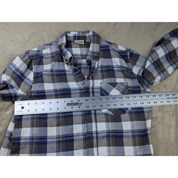 Vans Off The Wall Men's Long Sleeve Plaid Flannel Chest Pocket Button Up Shirt - Picture 8 of 8